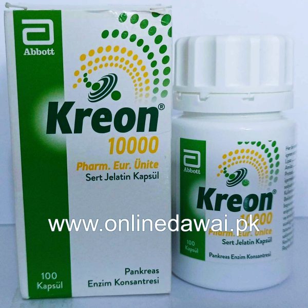 "Kreon 10000 IU Pancrelipase Imported digestive enzyme capsules