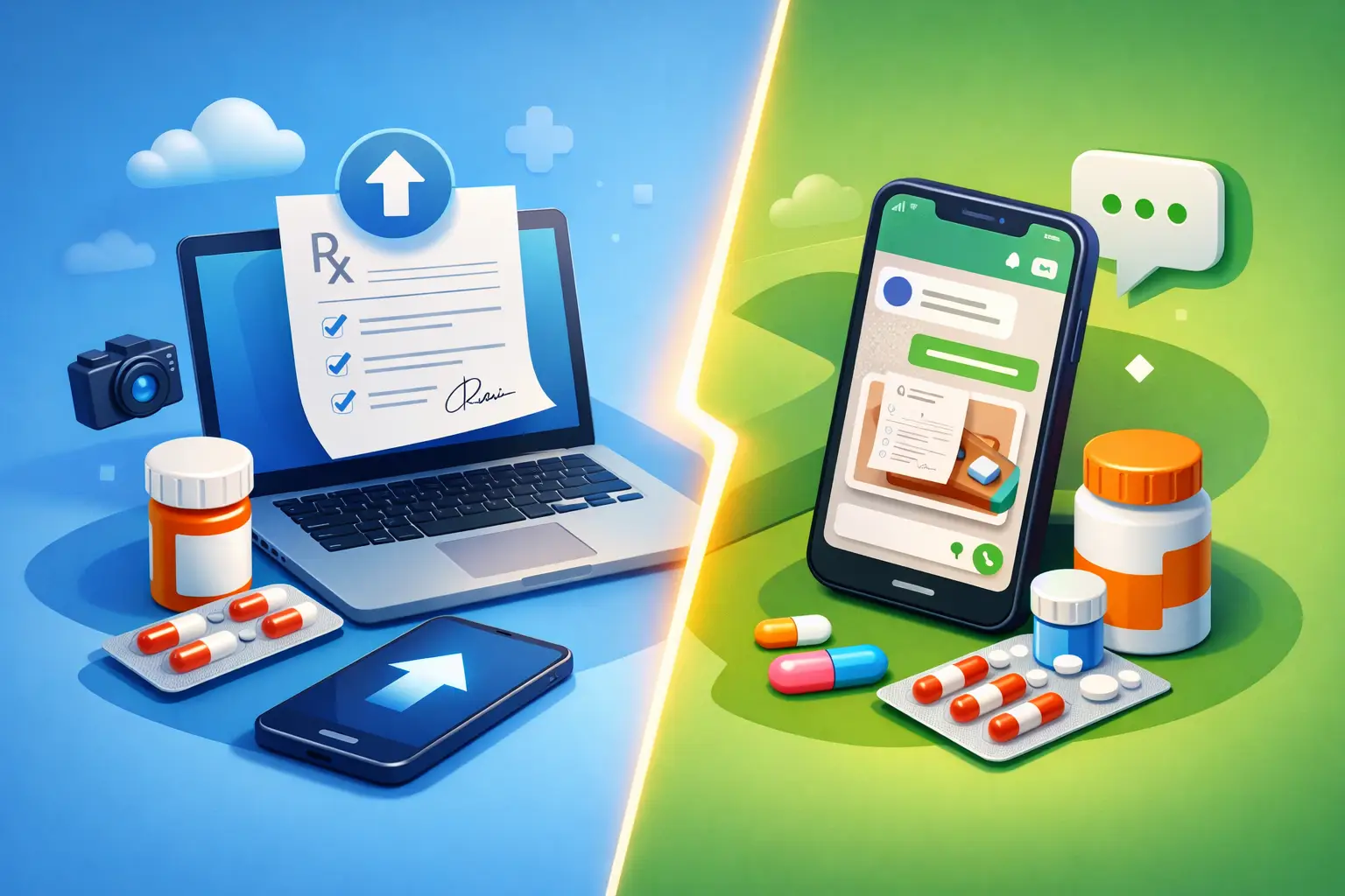 Prescription Upload vs WhatsApp Order